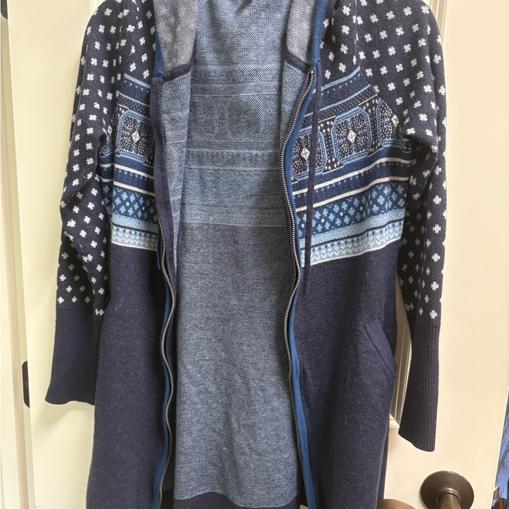 Title Nine Navy and White Patterned Mini Dress